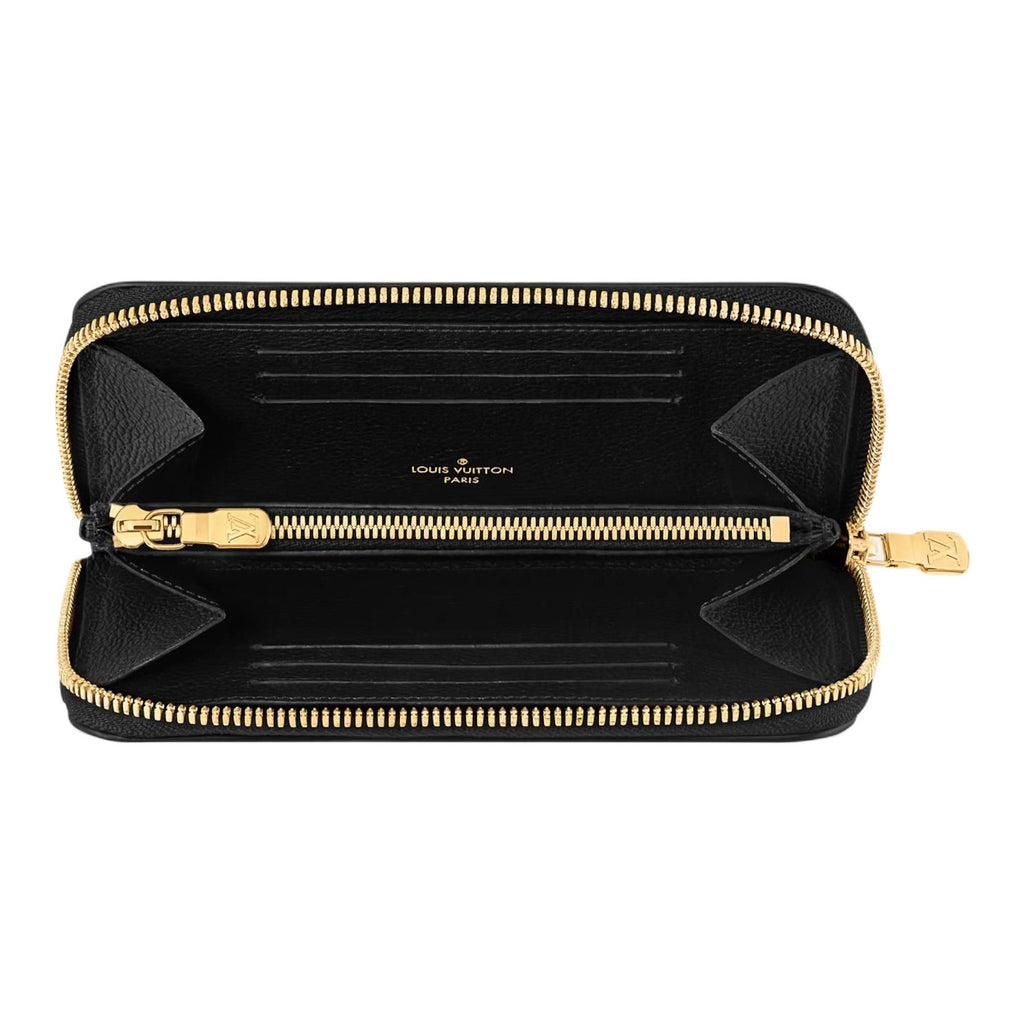 LOUIS VUITTON Margot Grained Cowhide Zip Wallet - Black - M12425