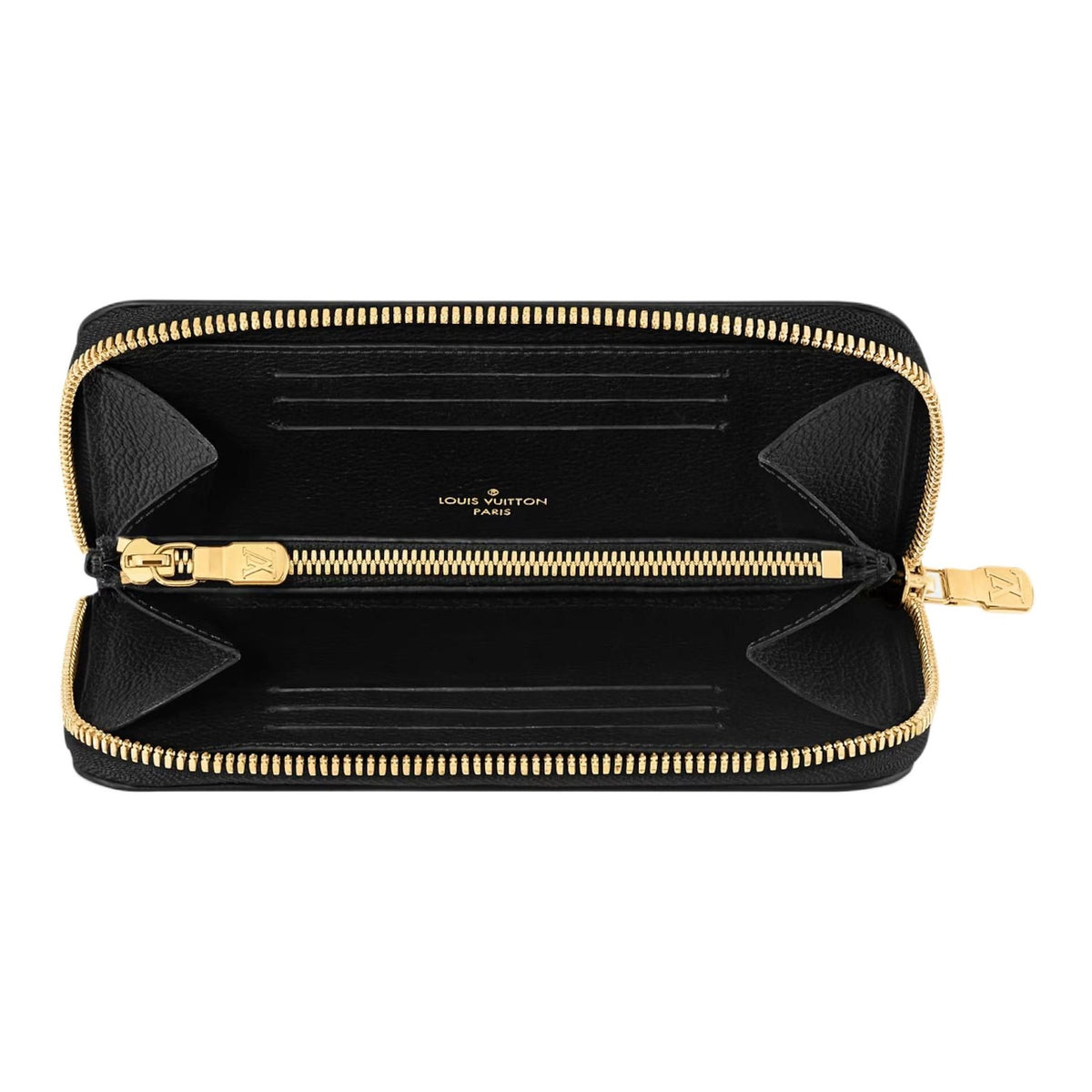 LOUIS VUITTON Margot Grained Cowhide Zip Wallet - Black - M12425