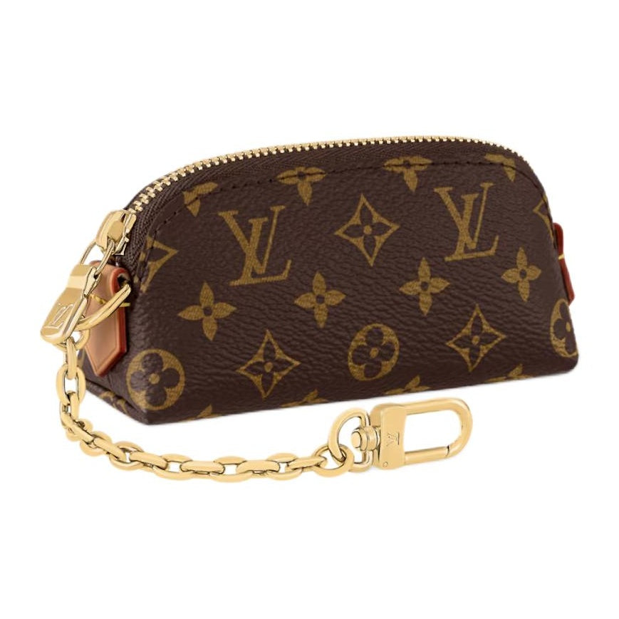 LOUIS VUITTON Monogram Lipstick Mini Canvas Cosmetic Pouch - Brown - M25694