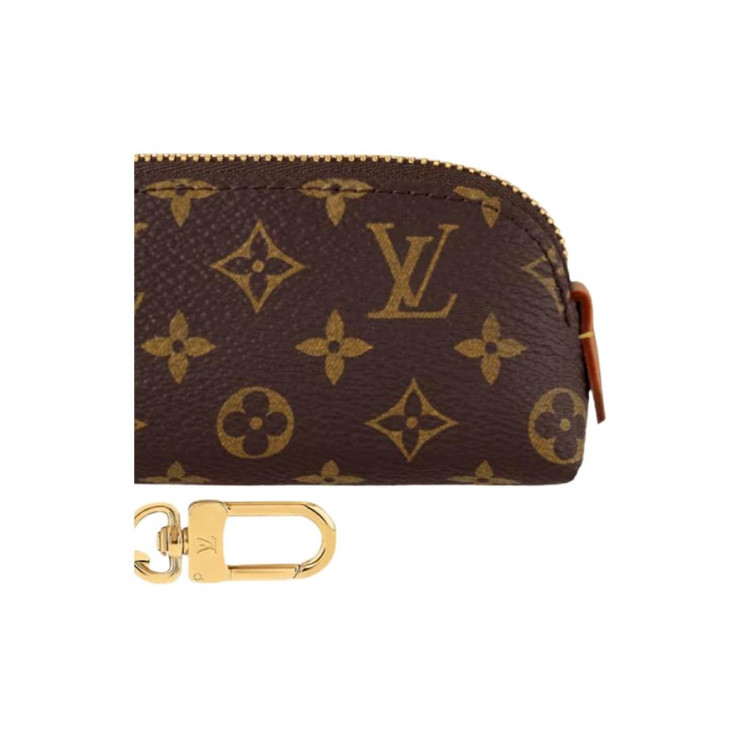 LOUIS VUITTON Monogram Lipstick Mini Canvas Cosmetic Pouch - Brown - M25694