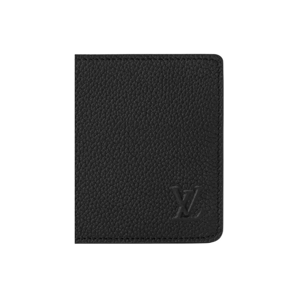 LOUIS VUITTON Multiple Classic Logo Calfskin Wallet - Black - M25945