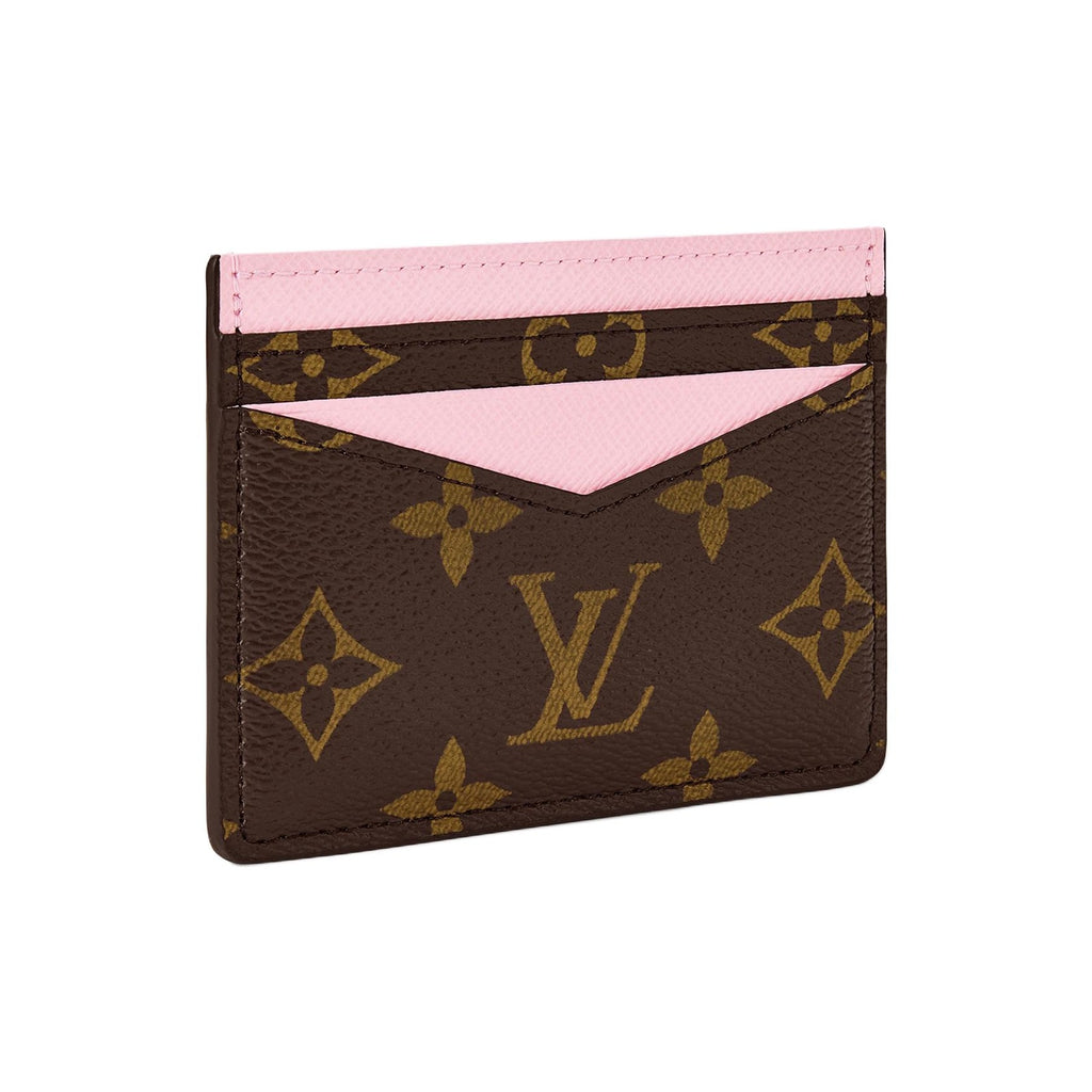 LOUIS VUITTON Triple Monogram Coated Canvas Card Holder - Brown/Pink - M28233
