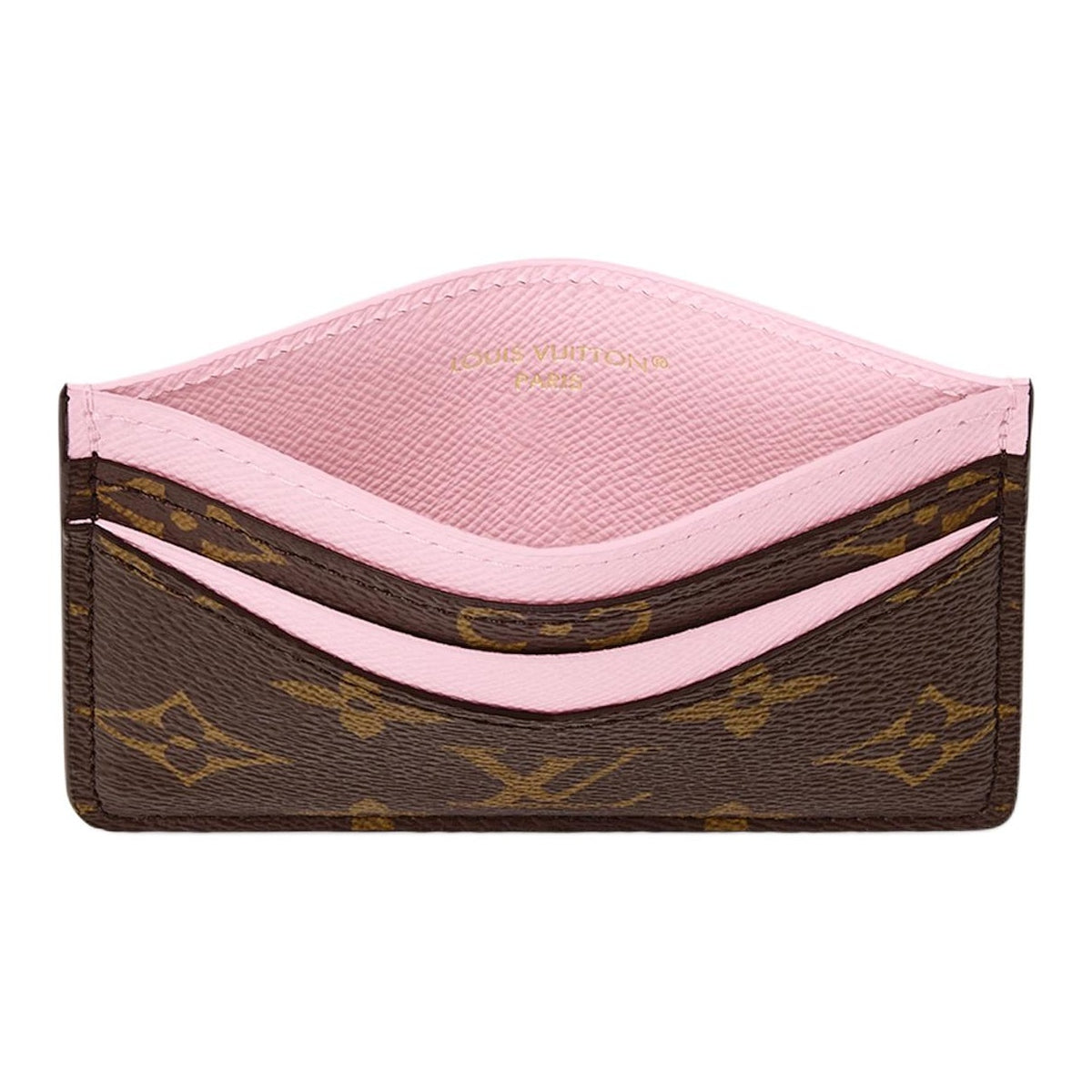 LOUIS VUITTON Triple Monogram Coated Canvas Card Holder - Brown/Pink - M28233