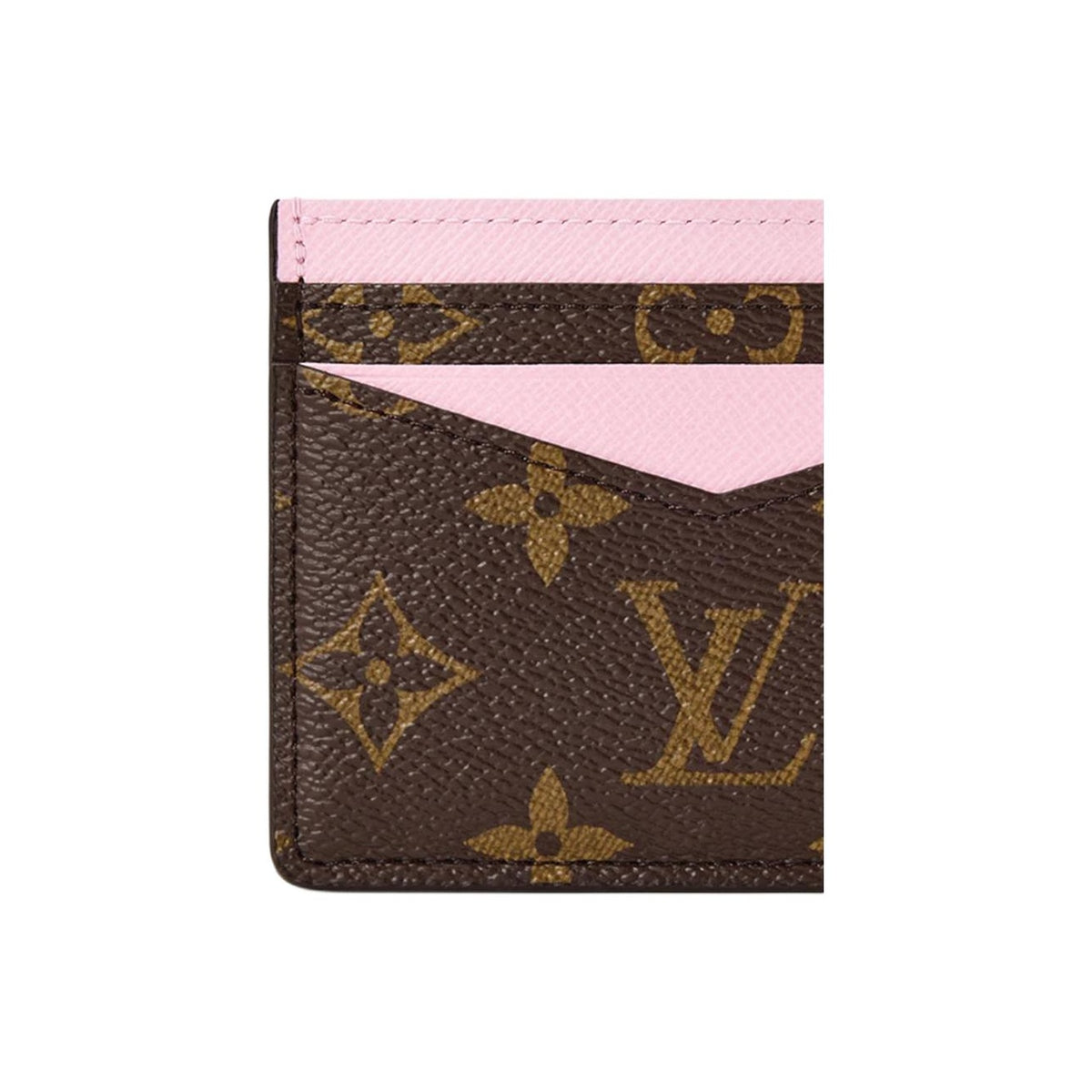 LOUIS VUITTON Triple Monogram Coated Canvas Card Holder - Brown/Pink - M28233