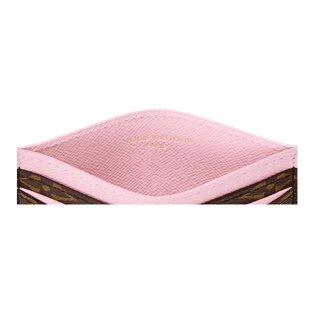 LOUIS VUITTON Triple Monogram Coated Canvas Card Holder - Brown/Pink - M28233