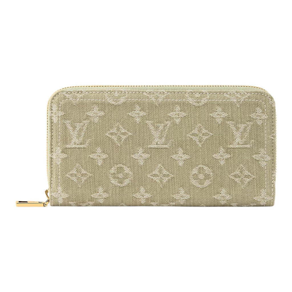 LOUIS VUITTON Zippy Signature Print Denim Wallet - Khaki - M28297