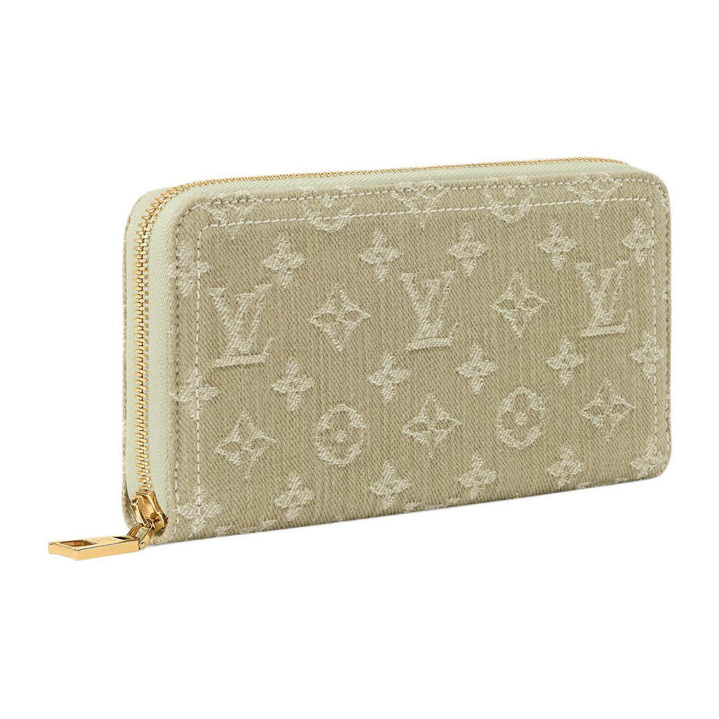 LOUIS VUITTON Zippy Signature Print Denim Wallet - Khaki - M28297