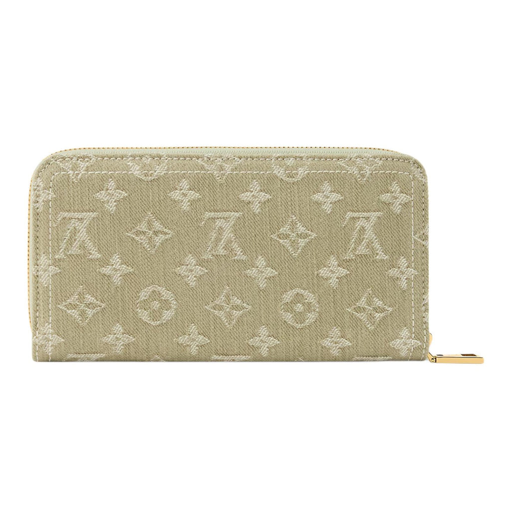 LOUIS VUITTON Zippy Signature Print Denim Wallet - Khaki - M28297