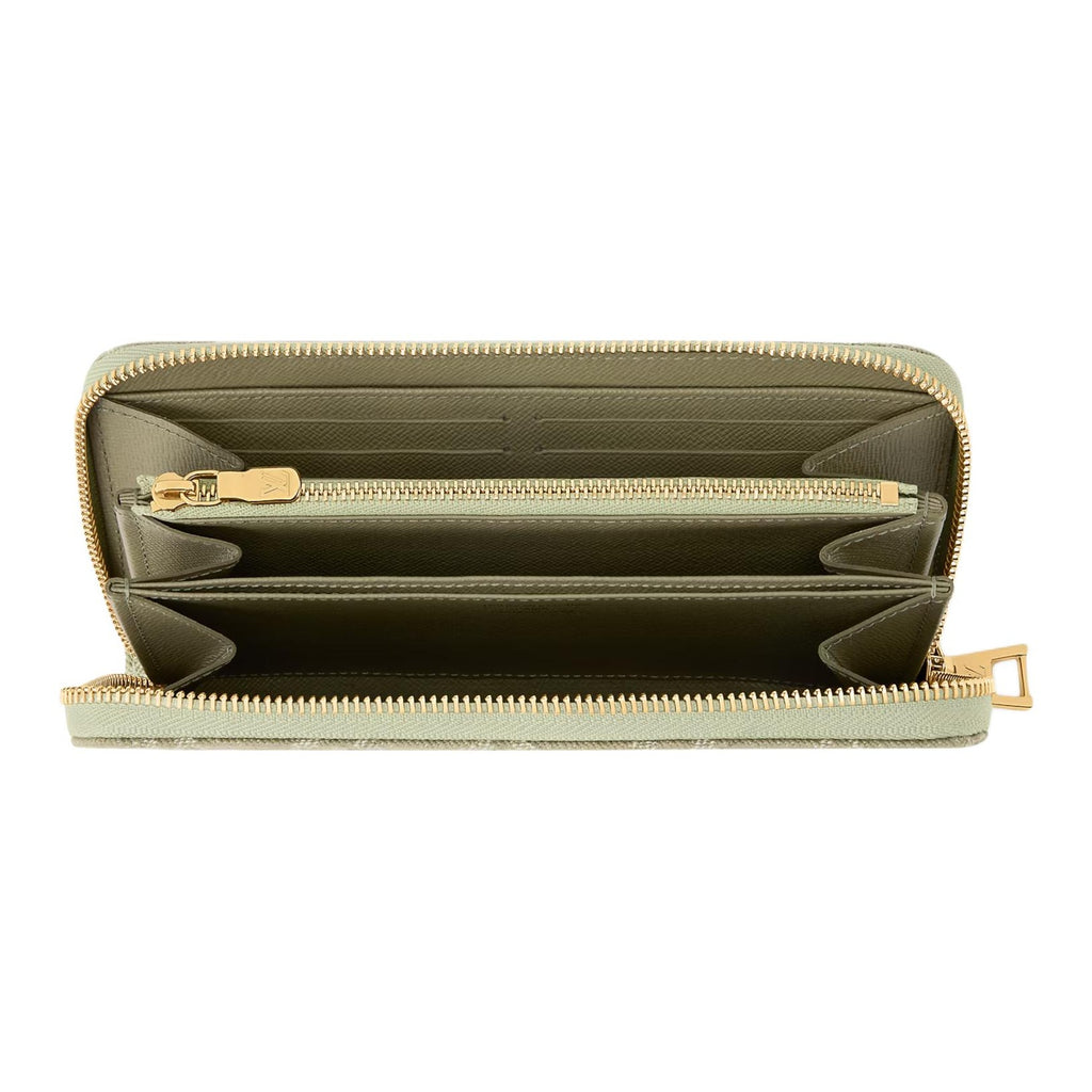 LOUIS VUITTON Zippy Signature Print Denim Wallet - Khaki - M28297
