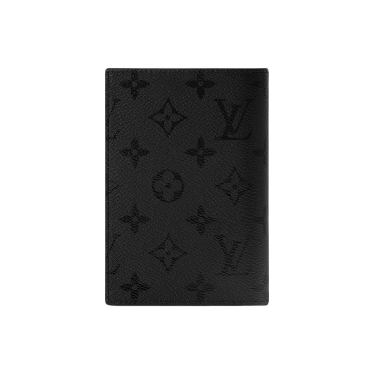 LOUIS VUITTON Monogram Midnight Canvas and Faux Leather Passport Holder - Black - M26774