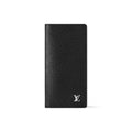 LOUIS VUITTON Brazza Two-Tone Embossed Cowhide Long Wallet - Black - M30285