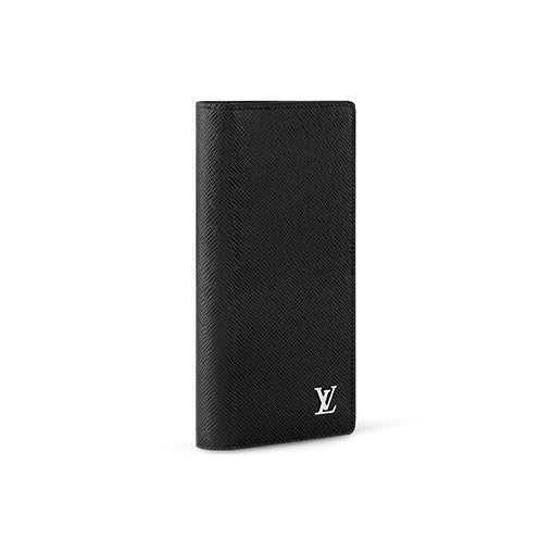 LOUIS VUITTON Brazza Two-Tone Embossed Cowhide Long Wallet - Black - M30285