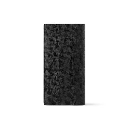LOUIS VUITTON Brazza Two-Tone Embossed Cowhide Long Wallet - Black - M30285