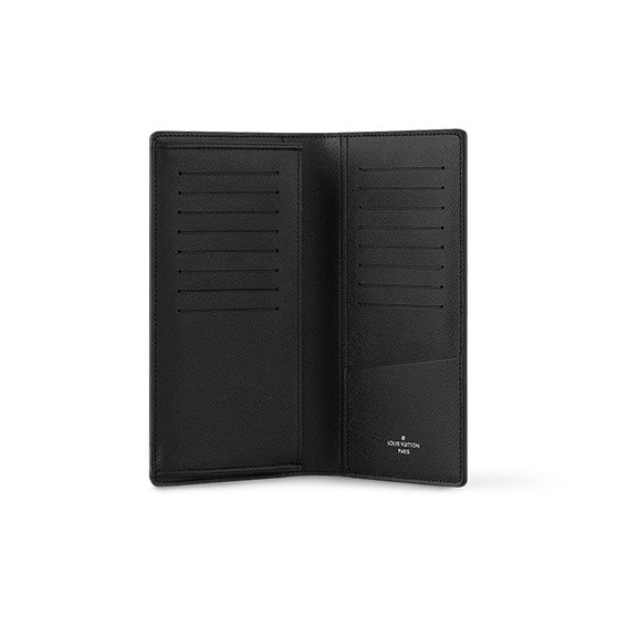 LOUIS VUITTON Brazza Two-Tone Embossed Cowhide Long Wallet - Black - M30285