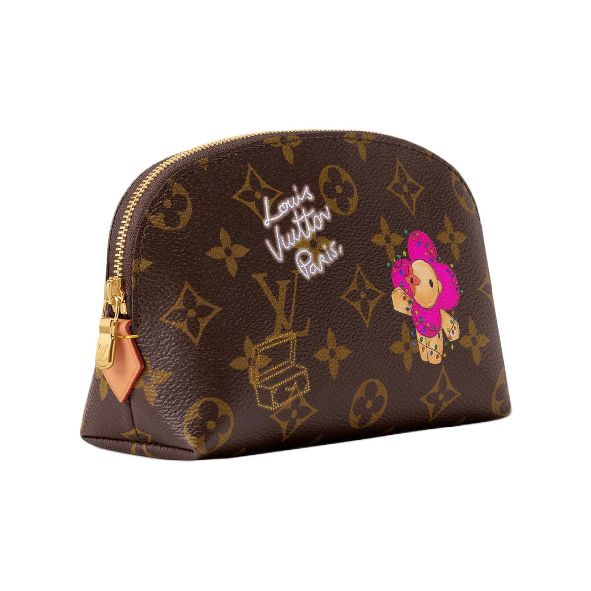 LOUIS VUITTON Monogram Mascot Print Small Cosmetic Pouch - Brown - M15359