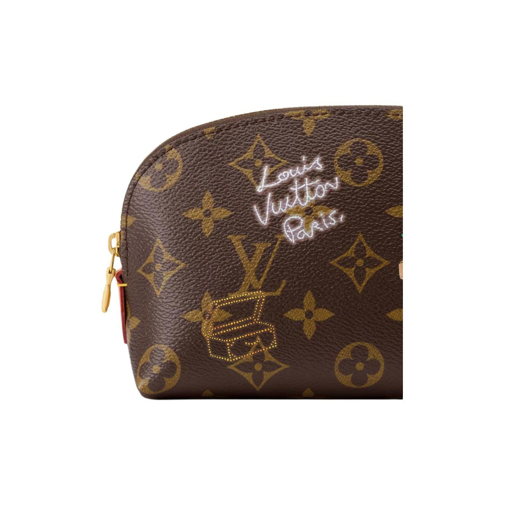 LOUIS VUITTON Monogram Mascot Print Small Cosmetic Pouch - Brown - M15359
