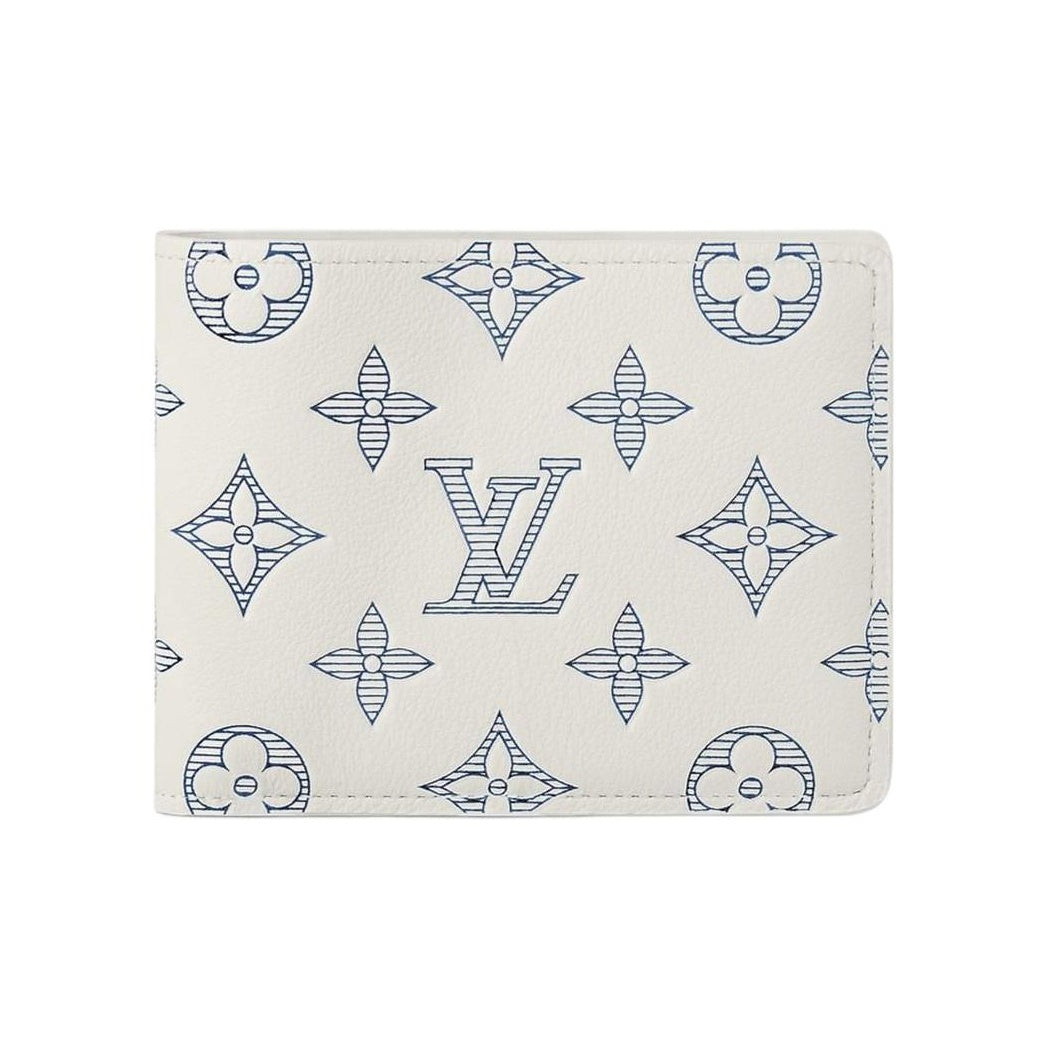 LOUIS VUITTON Multiple Letter Logo Leather Wallet - White - M83380