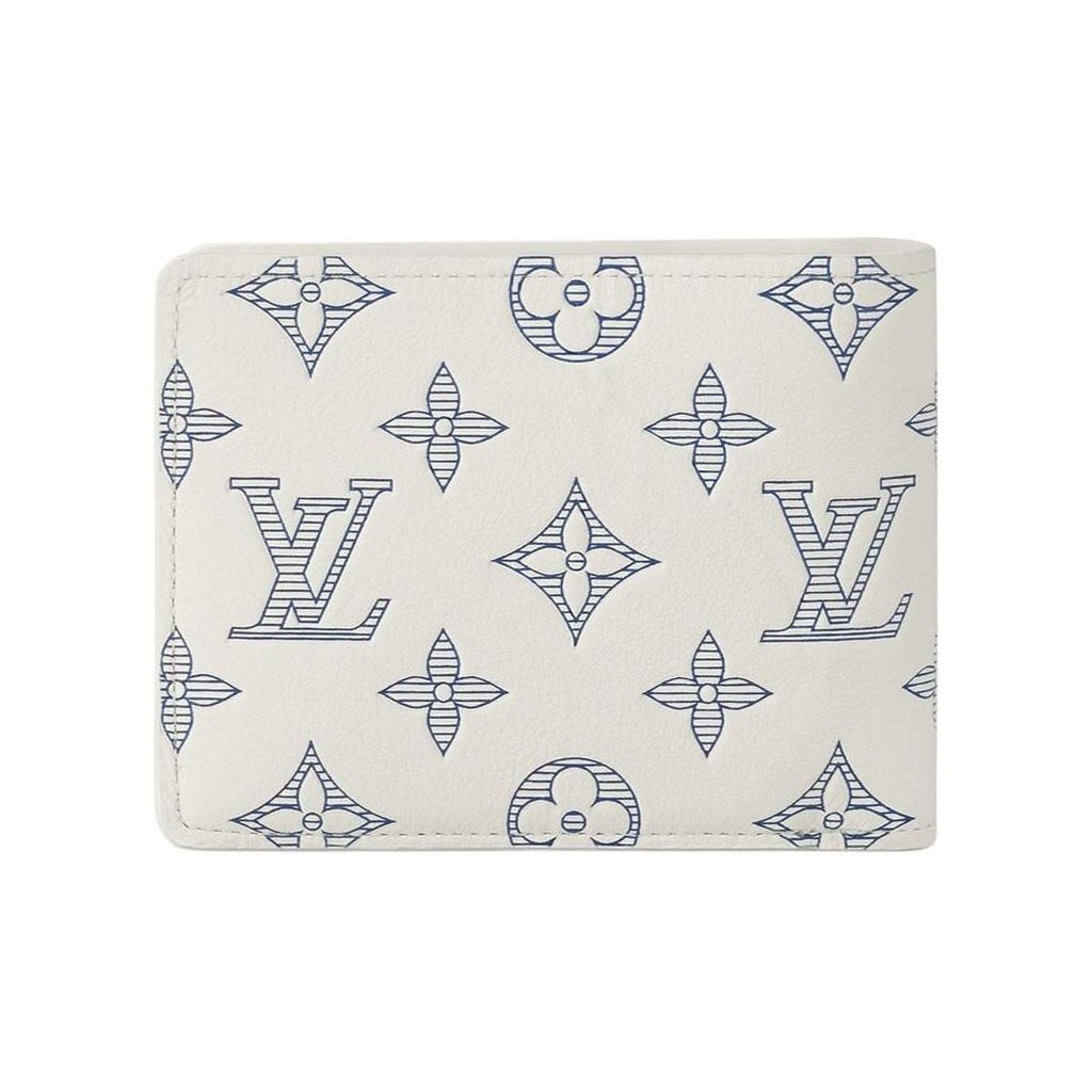 LOUIS VUITTON Multiple Letter Logo Leather Wallet - White - M83380