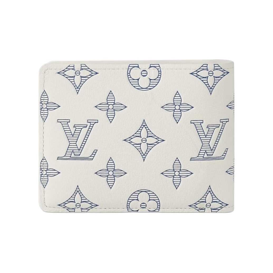LOUIS VUITTON Multiple Letter Logo Leather Wallet - White - M83380