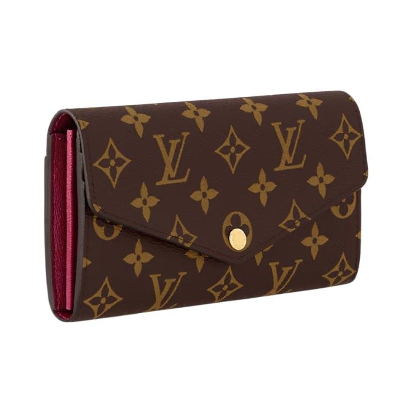 LOUIS VUITTON Sarah Classic Monogram Cowhide Wallet - Fuchsia - M62234
