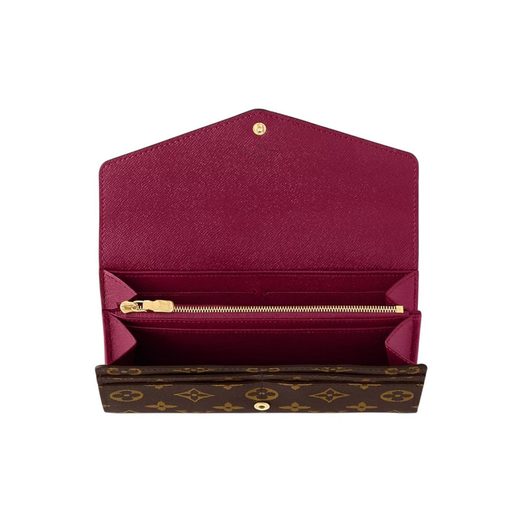 LOUIS VUITTON Sarah Classic Monogram Cowhide Wallet - Fuchsia - M62234