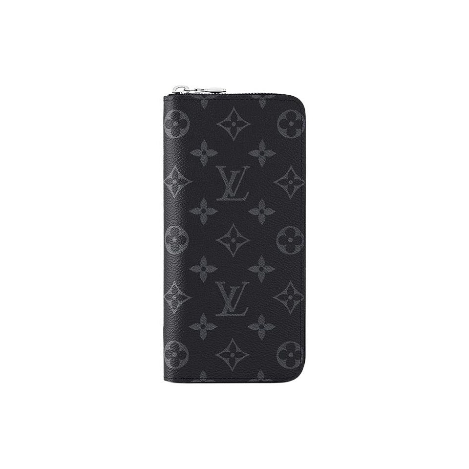 LOUIS VUITTON Zippy Men's Black Coated Canvas Wallet M62295