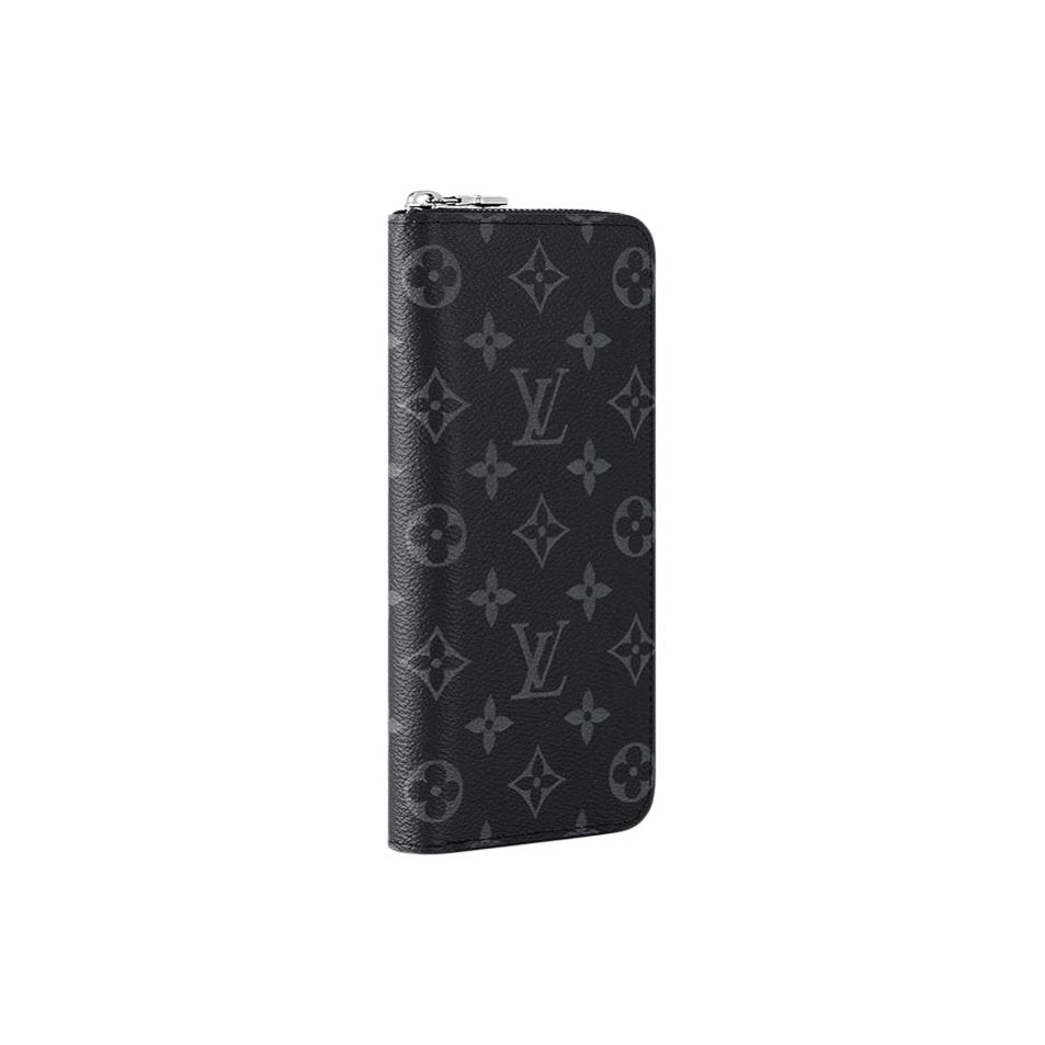 LOUIS VUITTON Zippy Men's Black Coated Canvas Wallet M62295