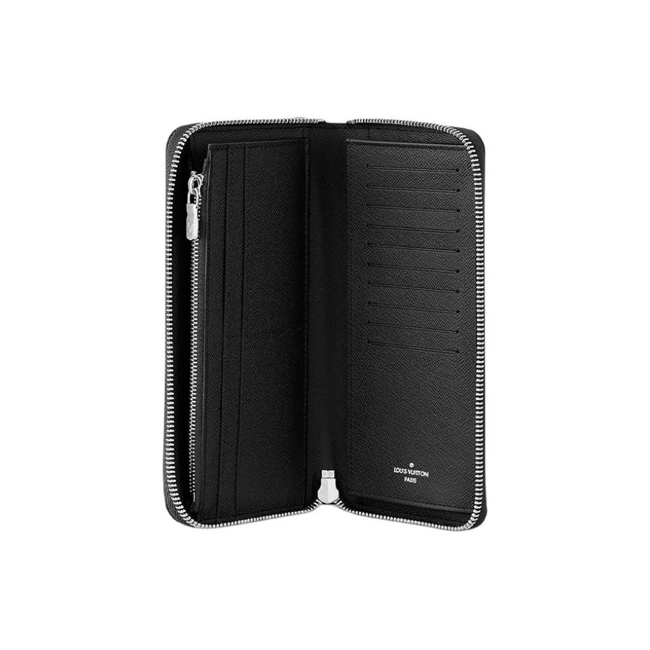 LOUIS VUITTON Zippy Men's Black Coated Canvas Wallet M62295