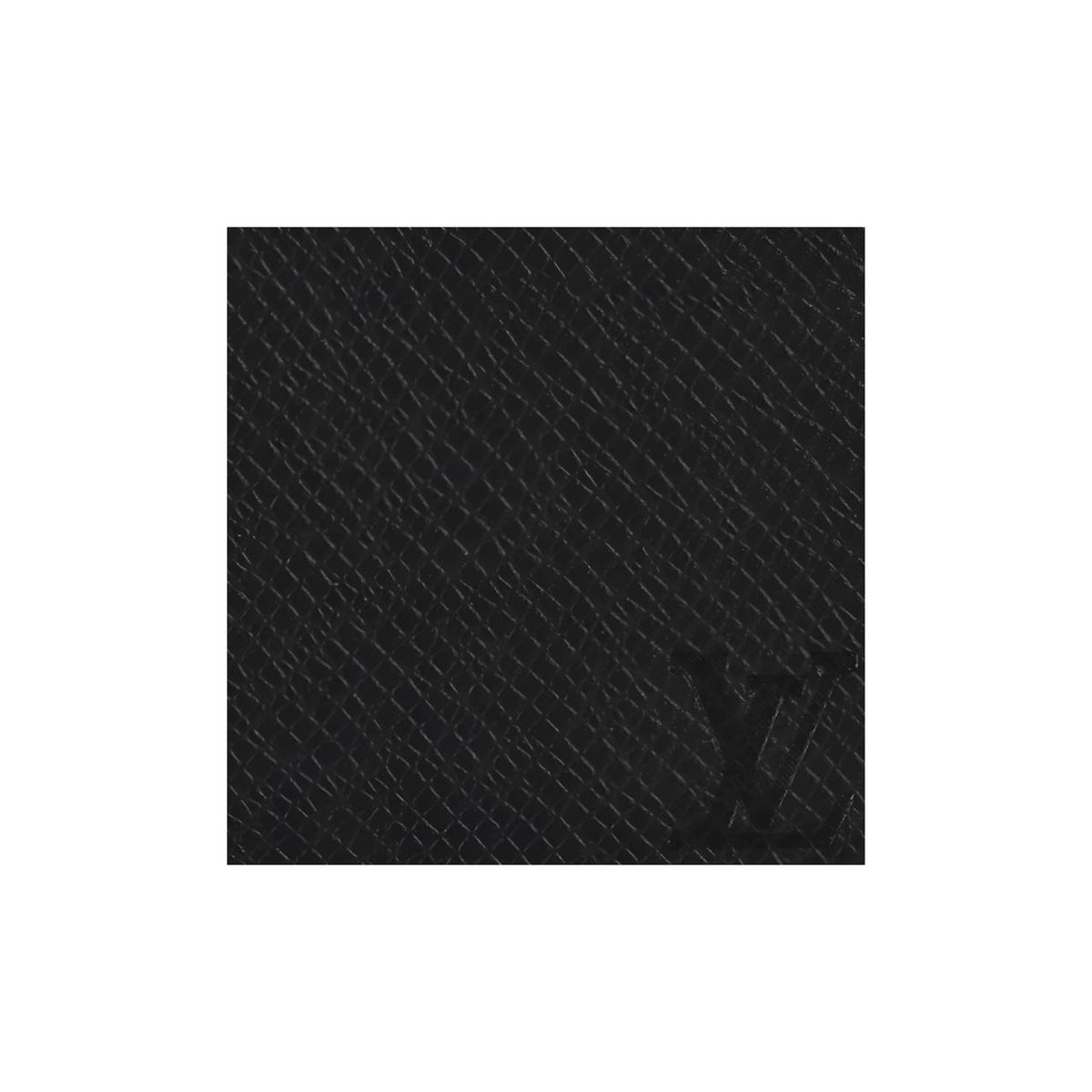 LOUIS VUITTON Pocket Organizer Men's Black Taiga Leather Card Holder M30537
