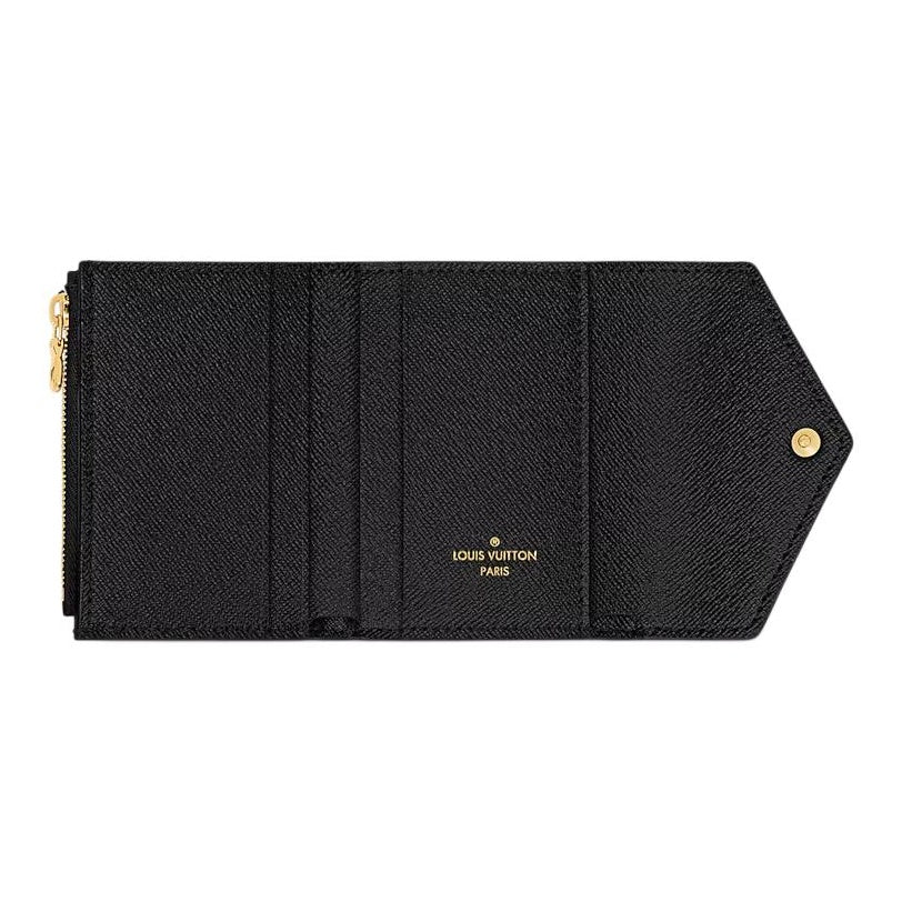 LOUIS VUITTON Zoe Women's Black Cowhide Leather Wallet M62935