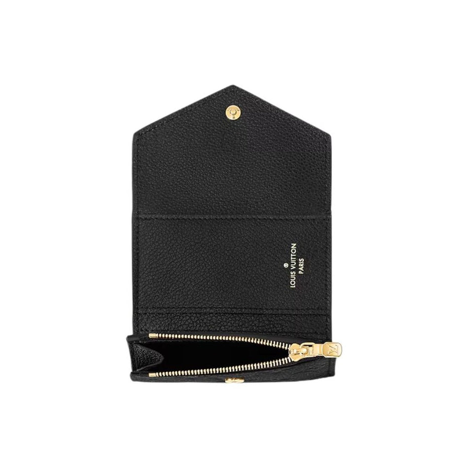 LOUIS VUITTON Zoe Women's Black Cowhide Leather Wallet M62935