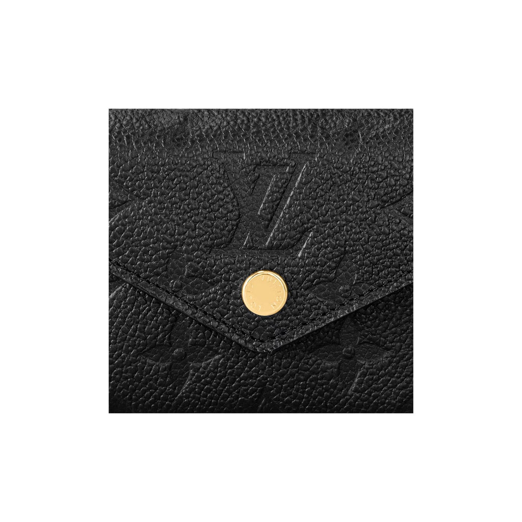 LOUIS VUITTON Zoe Women's Black Cowhide Leather Wallet M62935