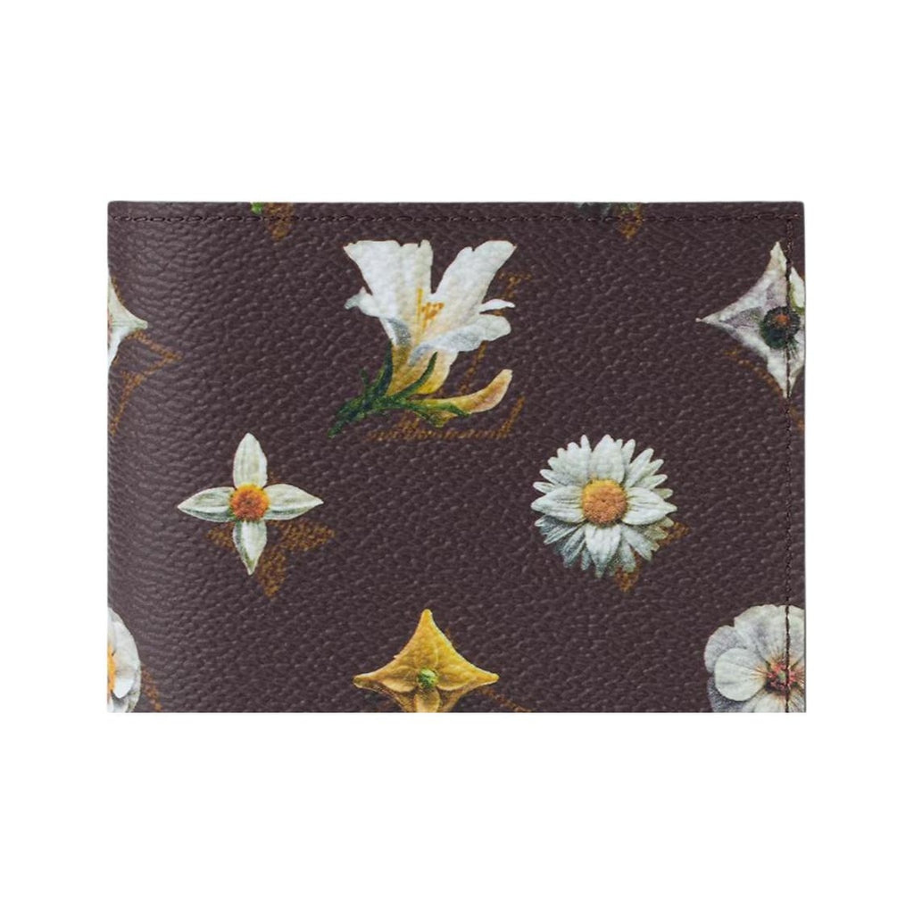 LOUIS VUITTON Slender Spring Capsule Monogram Floral Canvas Wallet in Brown - M27547