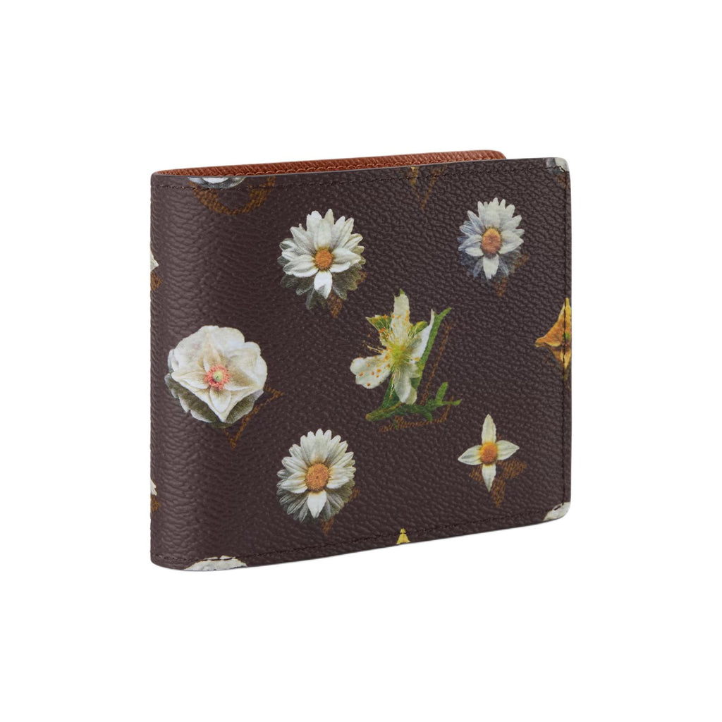LOUIS VUITTON Slender Spring Capsule Monogram Floral Canvas Wallet in Brown - M27547