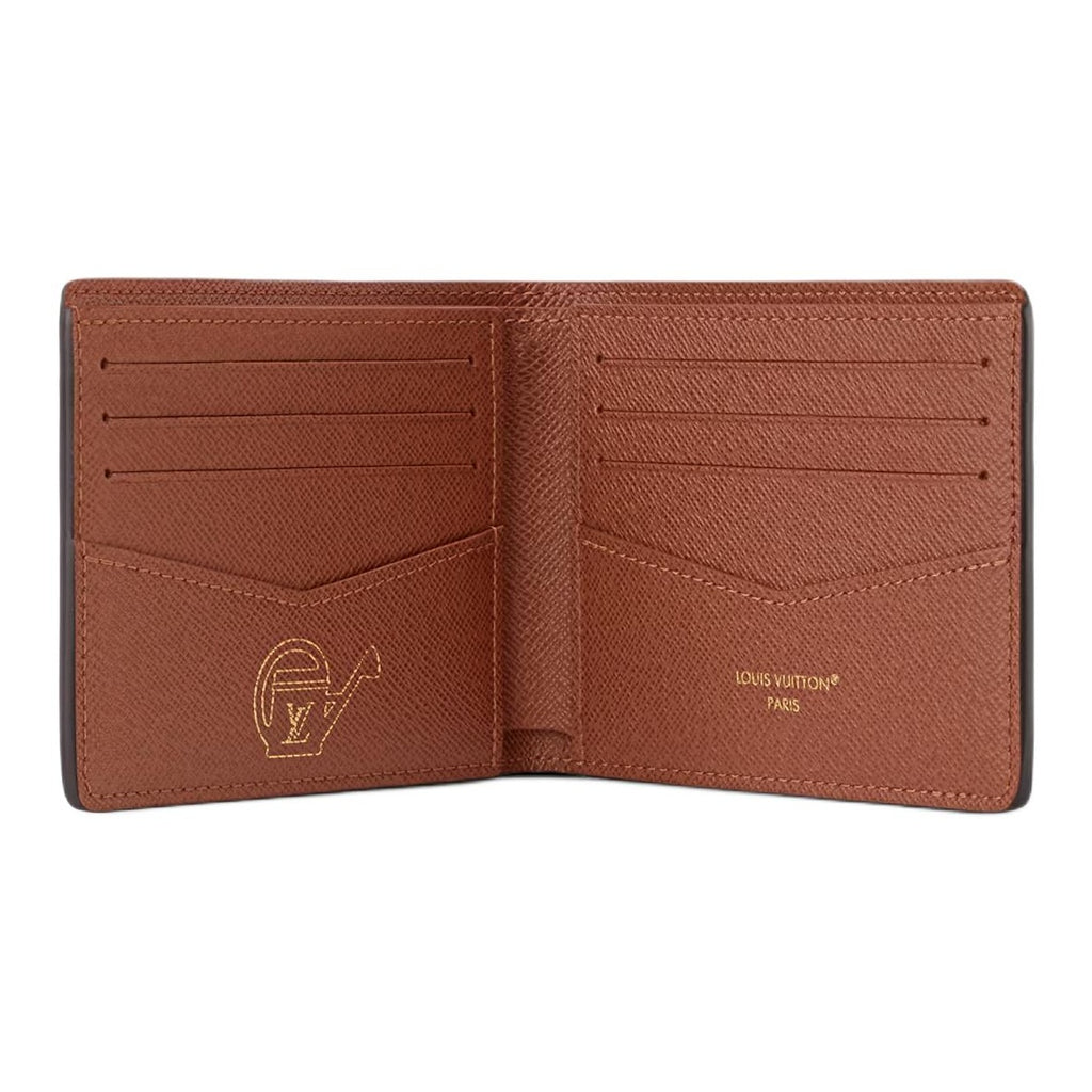 LOUIS VUITTON Slender Spring Capsule Monogram Floral Canvas Wallet in Brown - M27547