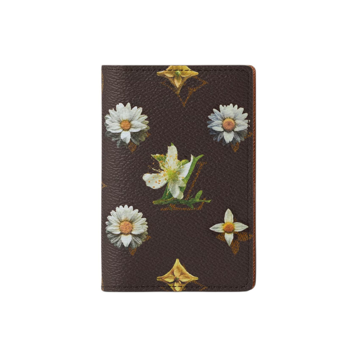 LOUIS VUITTON Spring Capsule Monogram Daisy Faux Leather Wallet in Brown - M27542