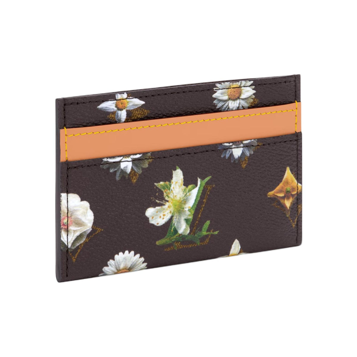 LOUIS VUITTON Double Spring Capsule Monogram Floral Card Holder in Brown - M27551