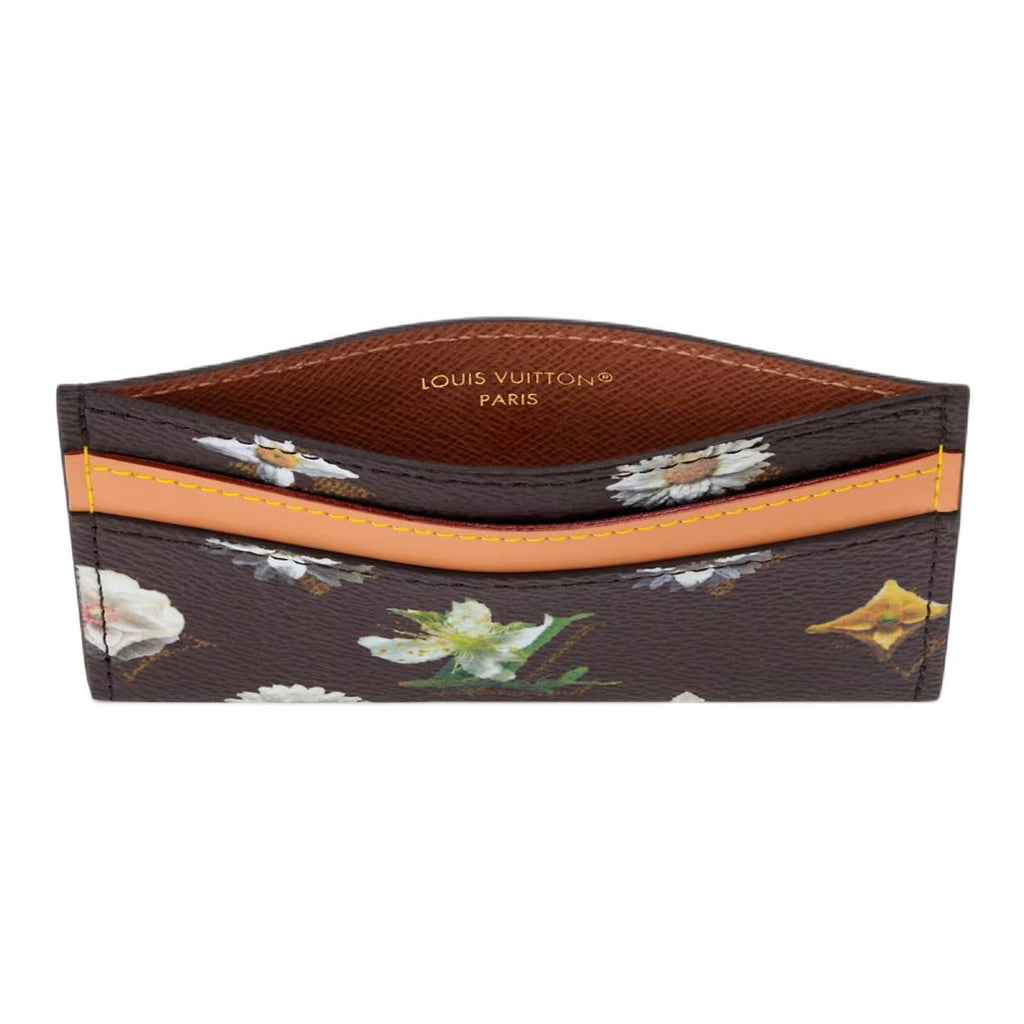 LOUIS VUITTON Double Spring Capsule Monogram Floral Card Holder in Brown - M27551