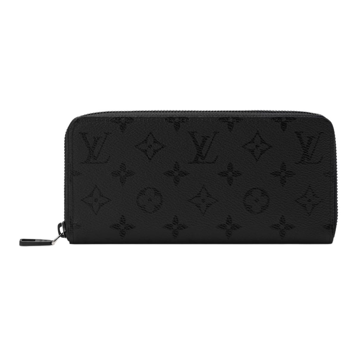 LOUIS VUITTON Zippy Horizontal Monogram Midnight Coated Canvas Wallet in Black - M28048