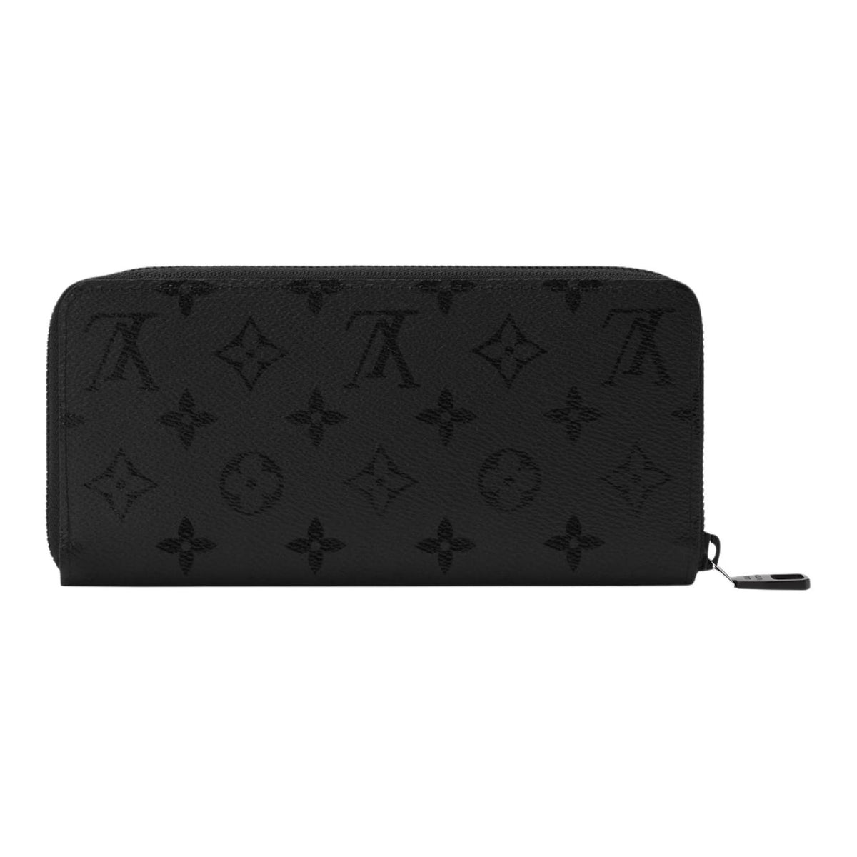 LOUIS VUITTON Zippy Horizontal Monogram Midnight Coated Canvas Wallet in Black - M28048