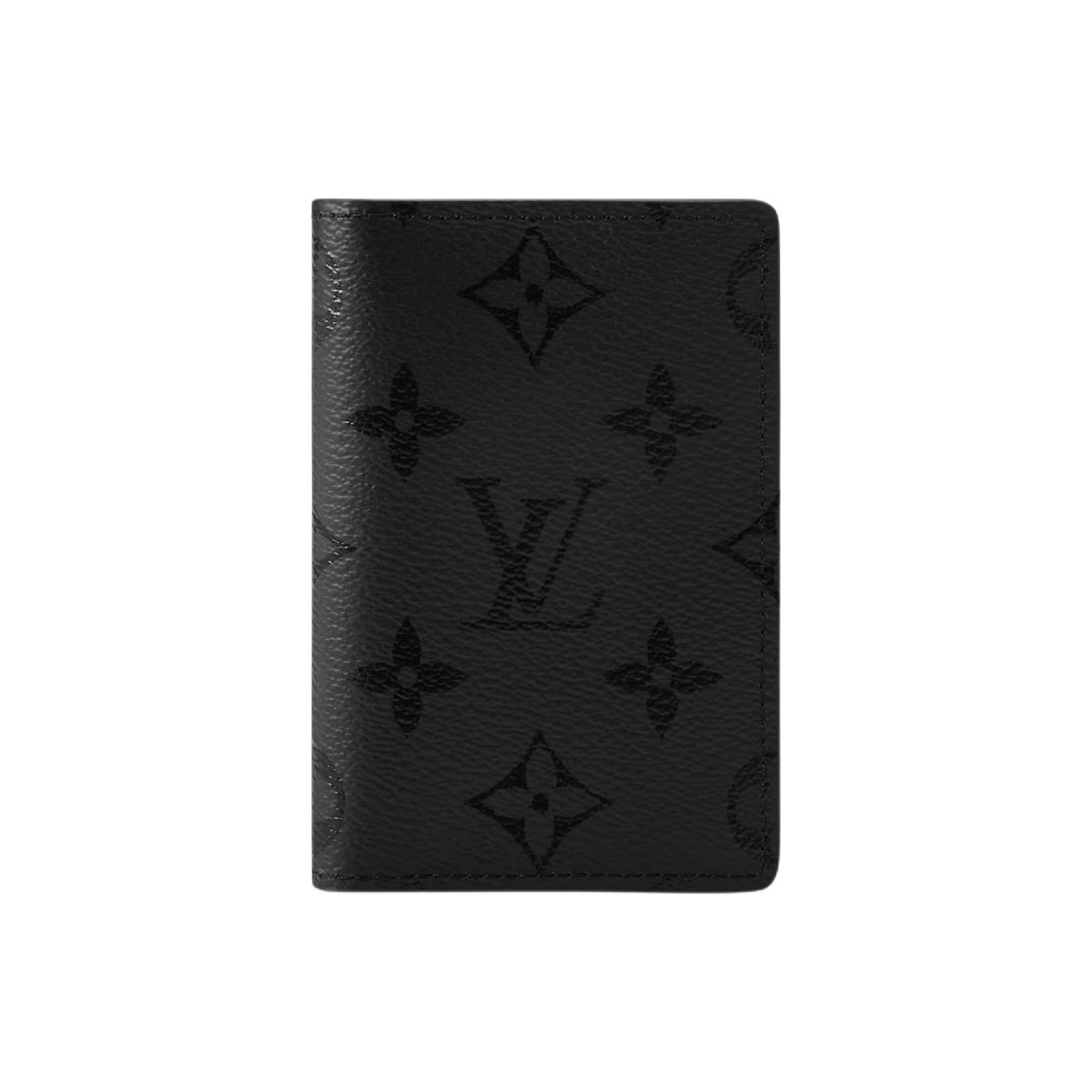 LOUIS VUITTON Monogram Midnight Faux Leather Bifold Card Holder in Black - M26775
