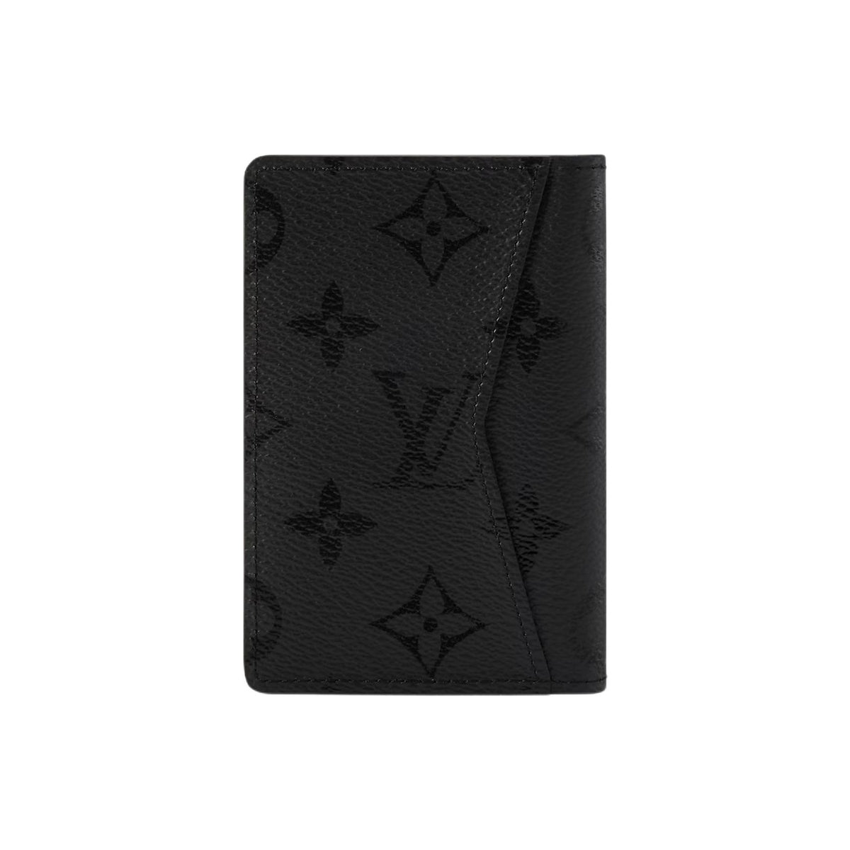 LOUIS VUITTON Monogram Midnight Faux Leather Bifold Card Holder in Black - M26775