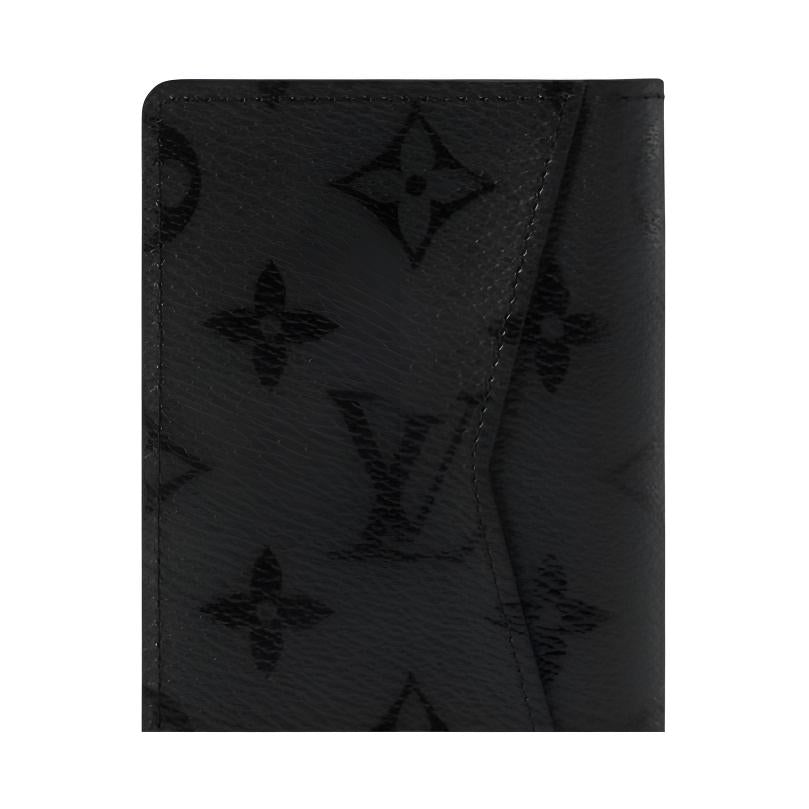 LOUIS VUITTON Monogram Midnight Faux Leather Bifold Card Holder in Black - M26775