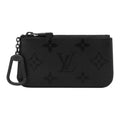 LOUIS VUITTON Monogram Midnight Coated Canvas Zip Key Pouch in Black - M26776