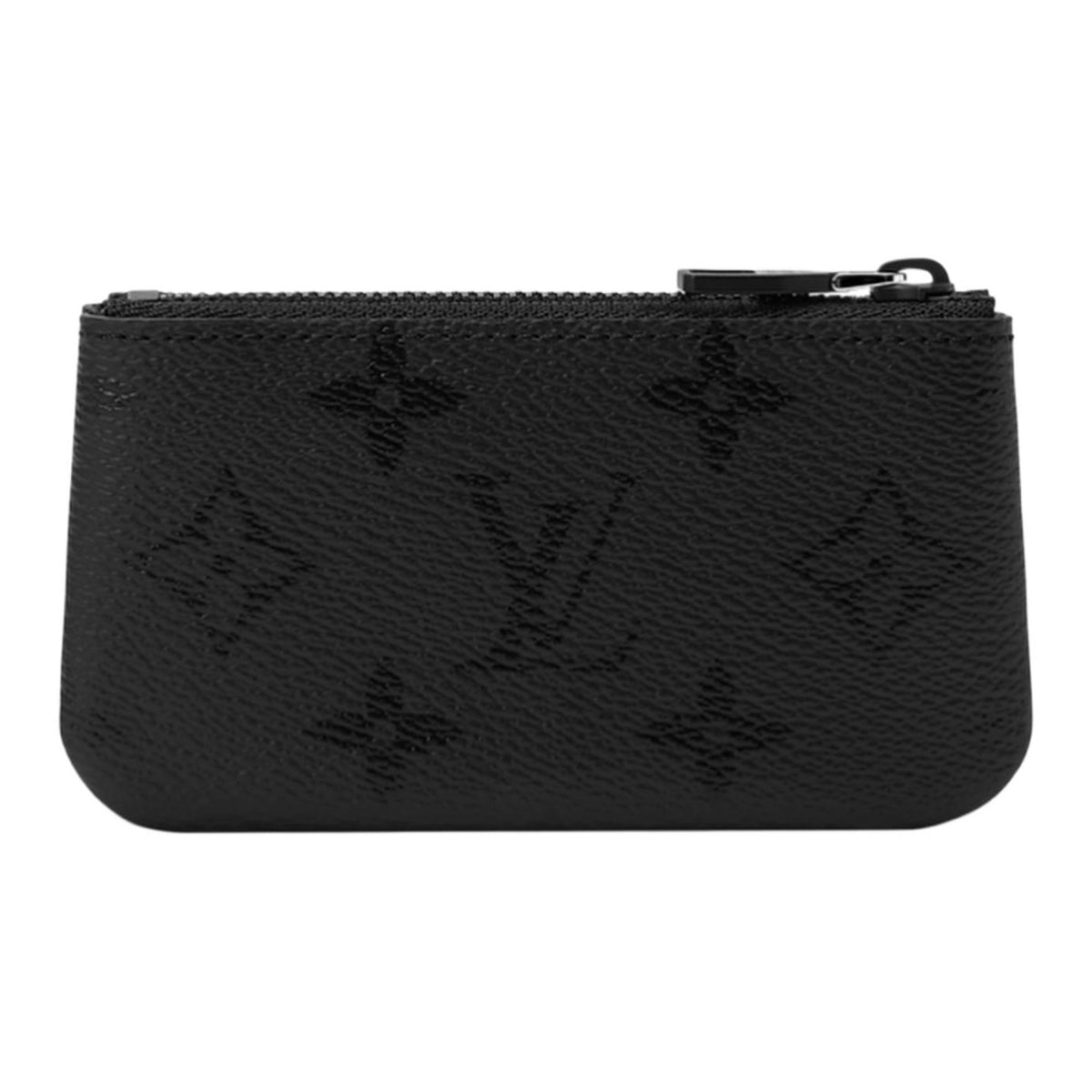 LOUIS VUITTON Monogram Midnight Coated Canvas Zip Key Pouch in Black - M26776