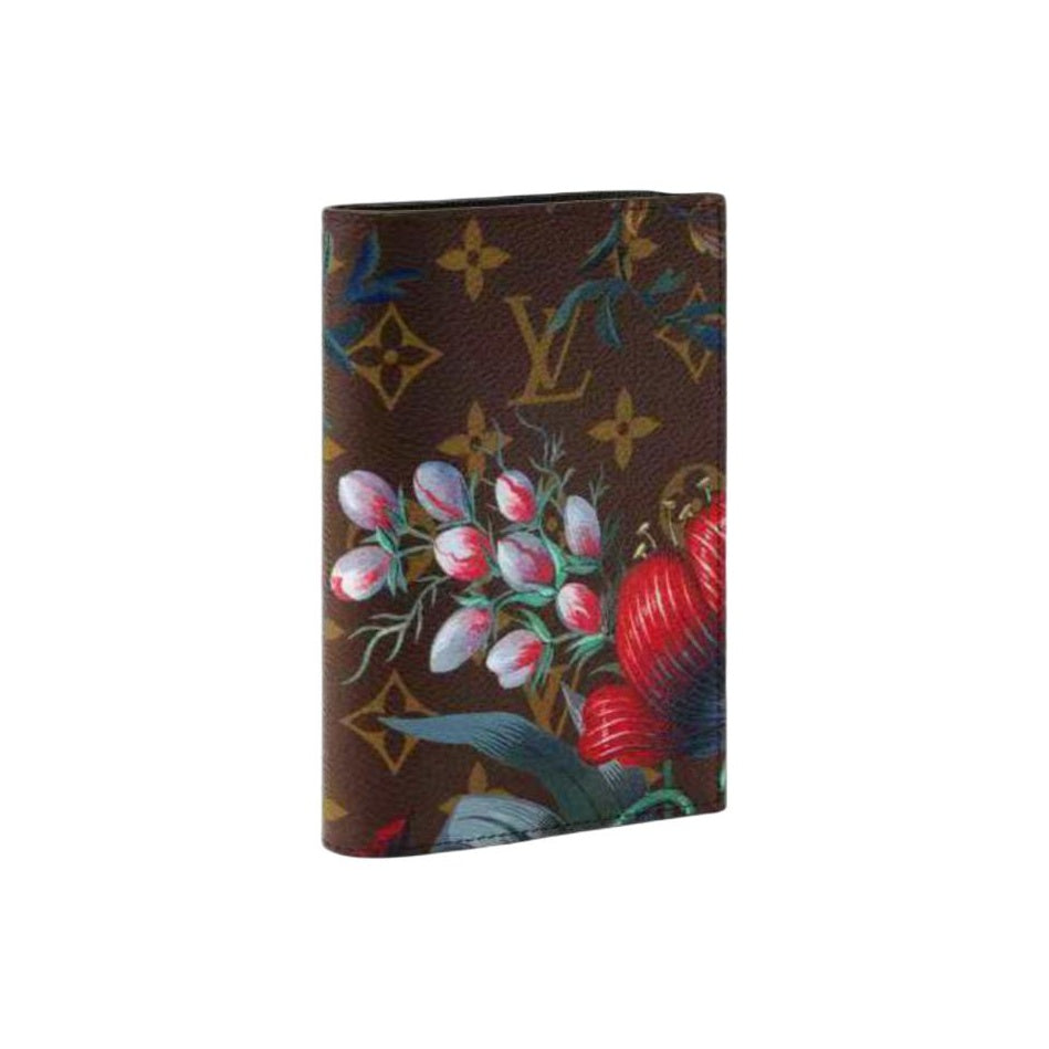 LOUIS VUITTON Monogram Floral Faux Leather Passport Holder in Brown - M29397