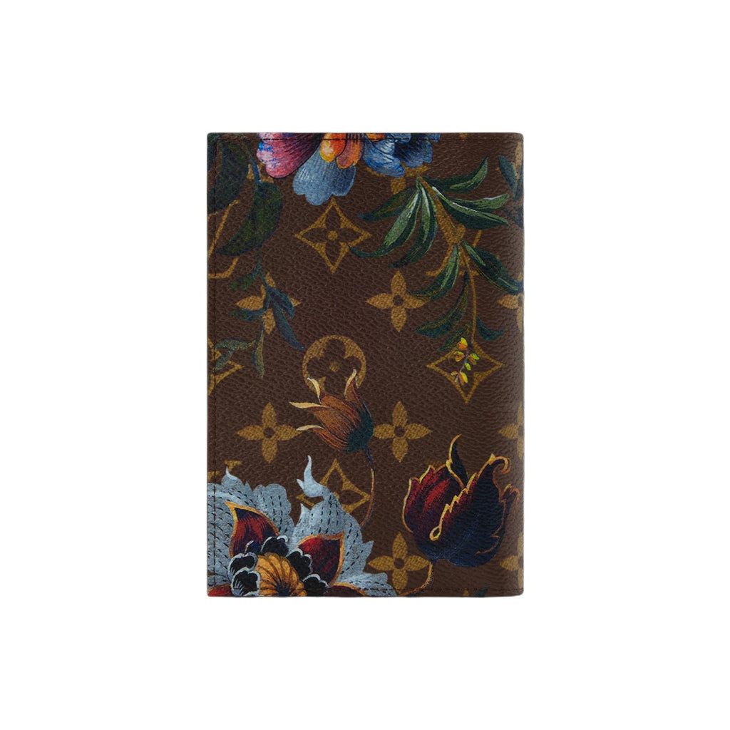 LOUIS VUITTON Monogram Floral Faux Leather Passport Holder in Brown - M29397