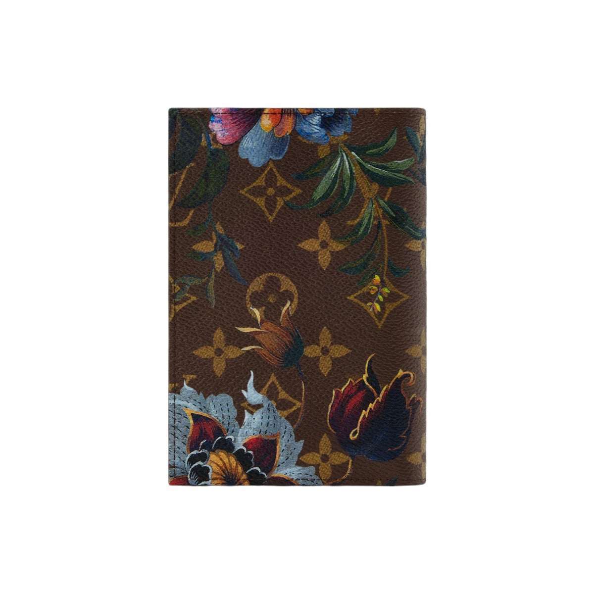LOUIS VUITTON Monogram Floral Faux Leather Passport Holder in Brown - M29397
