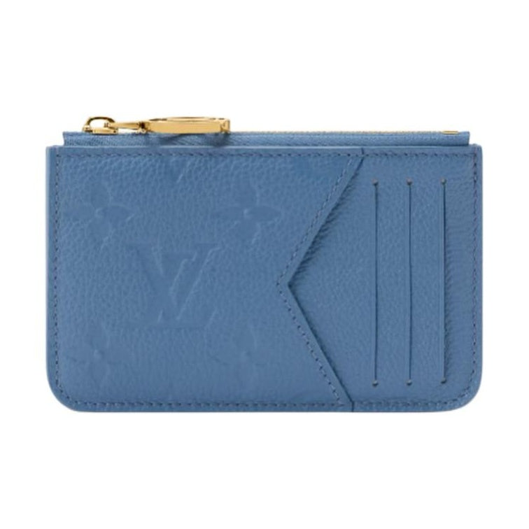 LOUIS VUITTON Romy Monogram Cowhide Leather Card Holder in Denim Blue - M27758
