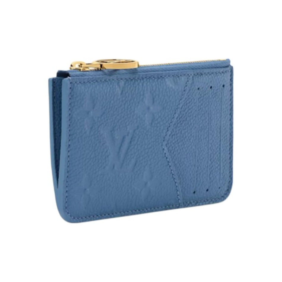 LOUIS VUITTON Romy Monogram Cowhide Leather Card Holder in Denim Blue - M27758